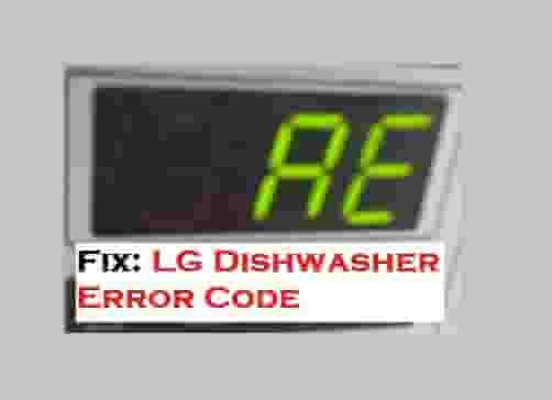 LG Dishwasher Error Code AE