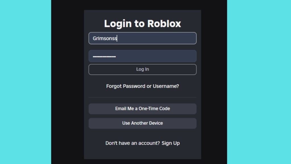 Log in to Your Roblox Account