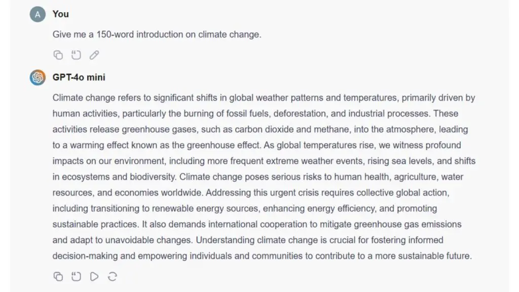 Give me a 150-word introduction on climate change.