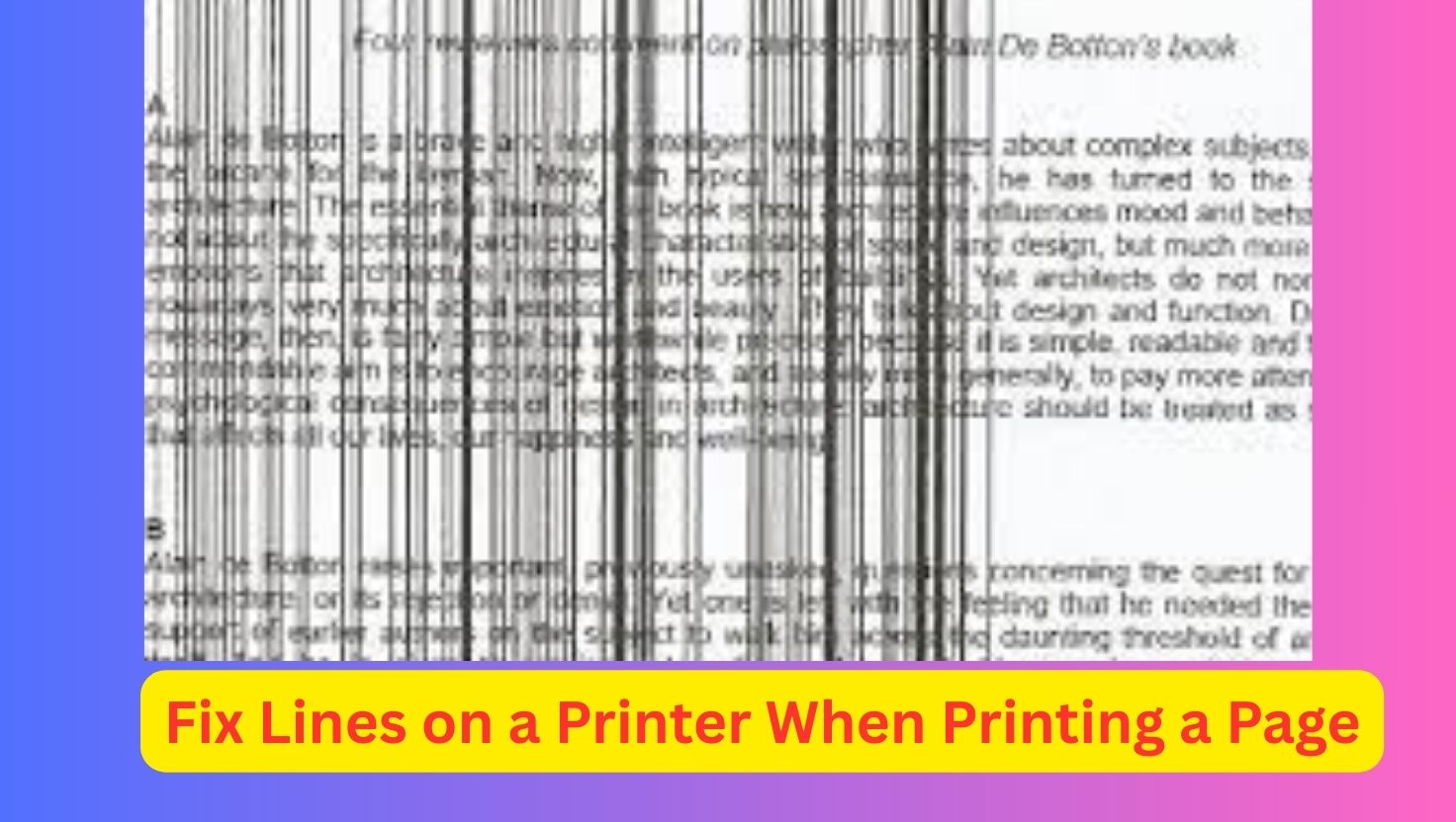 Fix Lines on a Printer When Printing a Page