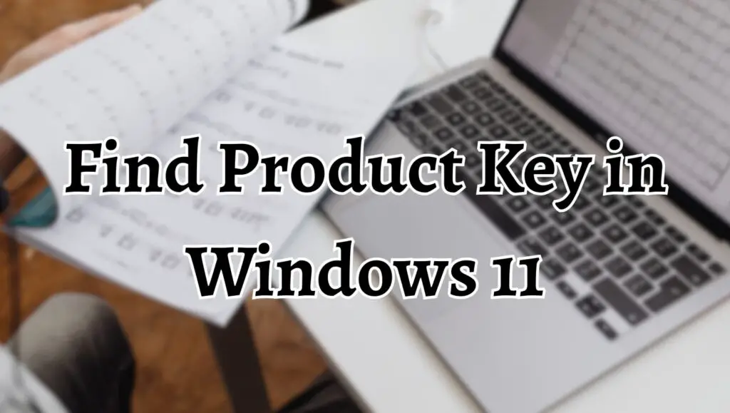 Find Product Key in Windows 11