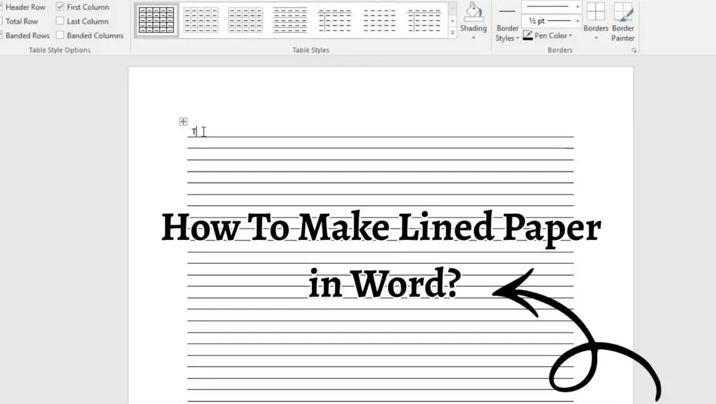 How To Make Lined Paper in Word