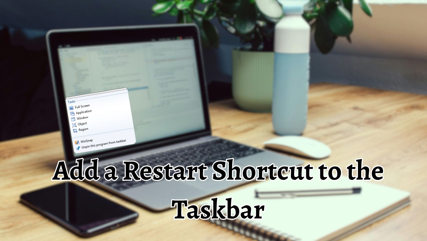 How to Add 'Restart' Shortcut to the Taskbar in Windows 11?