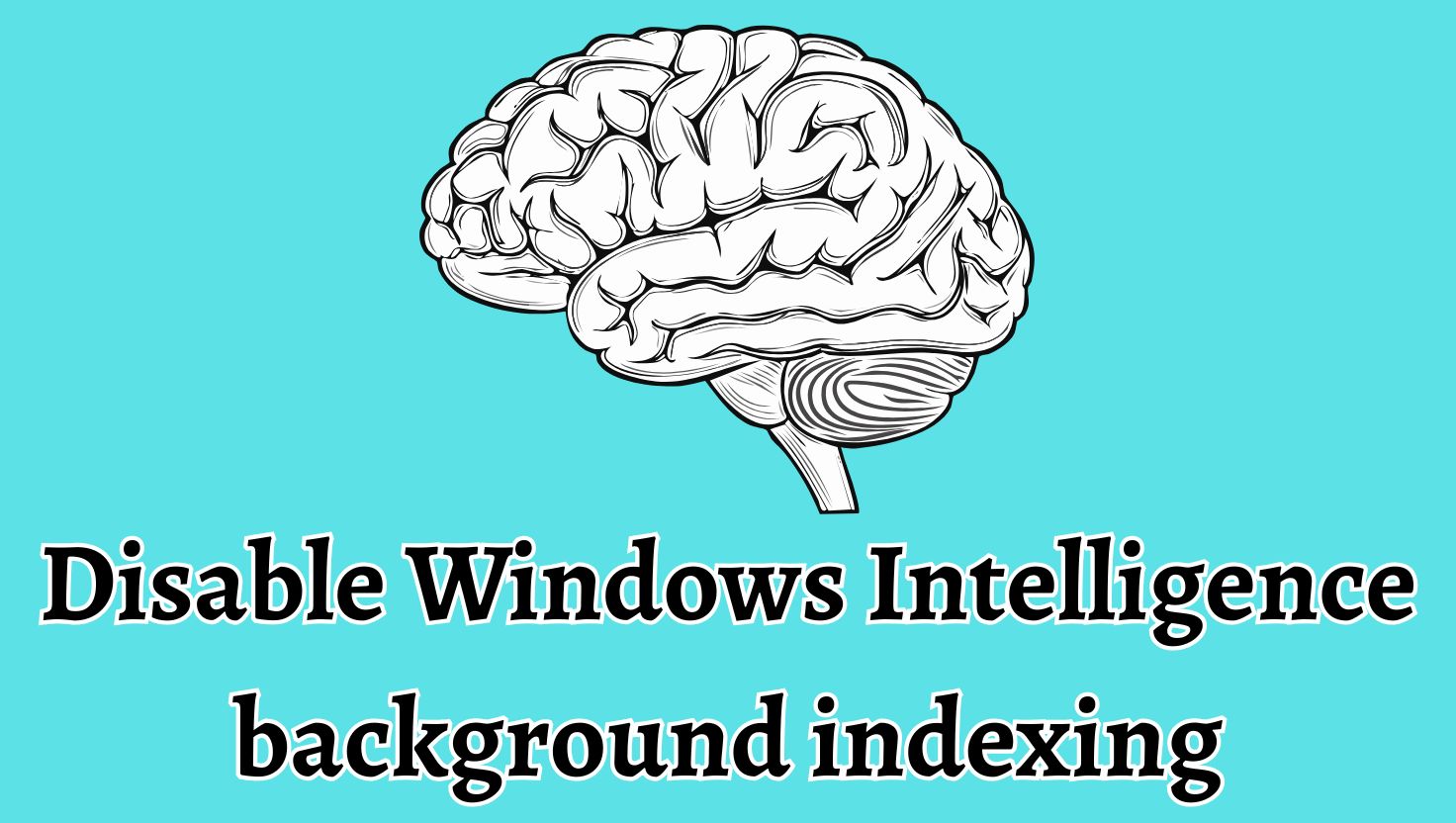 Disable Windows Intelligence background indexing