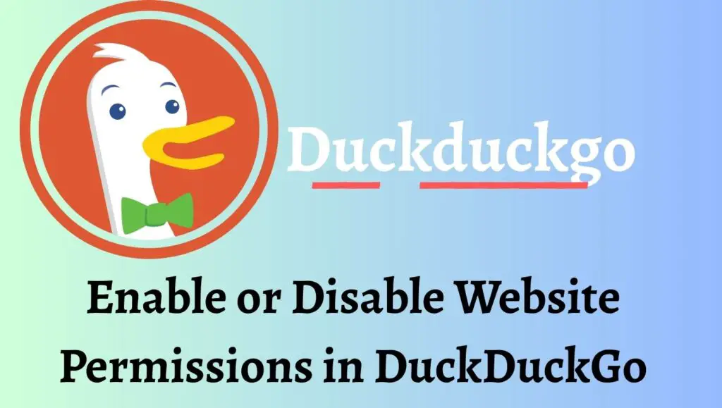 Enable or Disable Website Permissions in DuckDuckGo