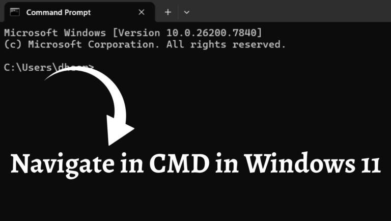 How to Navigate in CMD in Windows 11? Step-By-Step