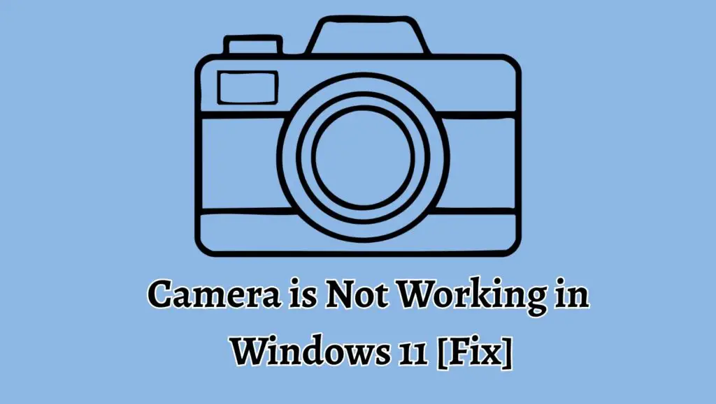 Camera is Not Working in Windows 11 [Fix]