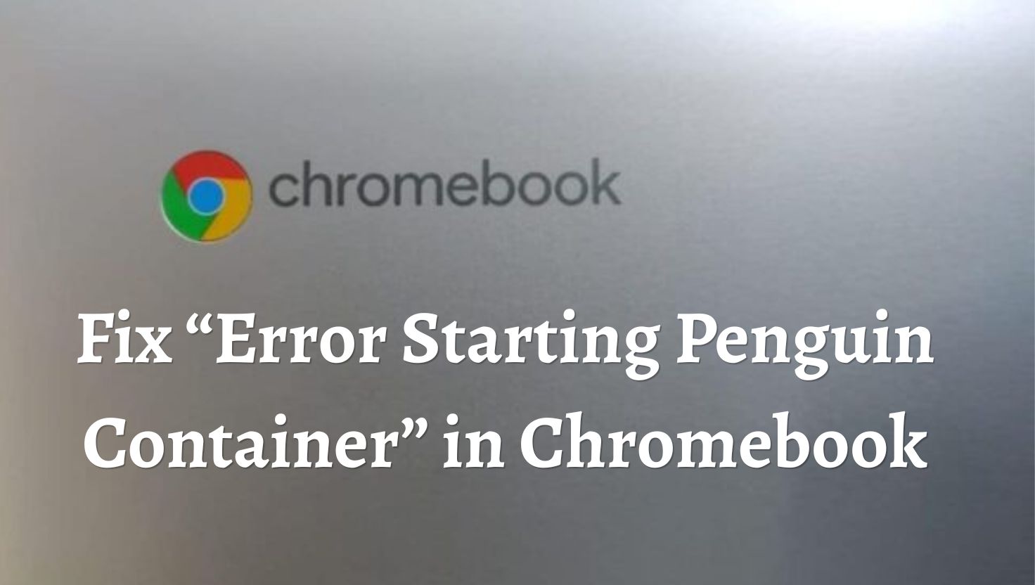 Fix “Error Starting Penguin Container” in Chromebook