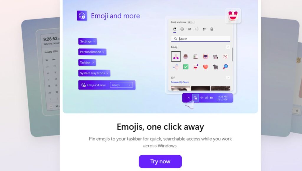 How to pin emoji to the taskbar in Windows 11