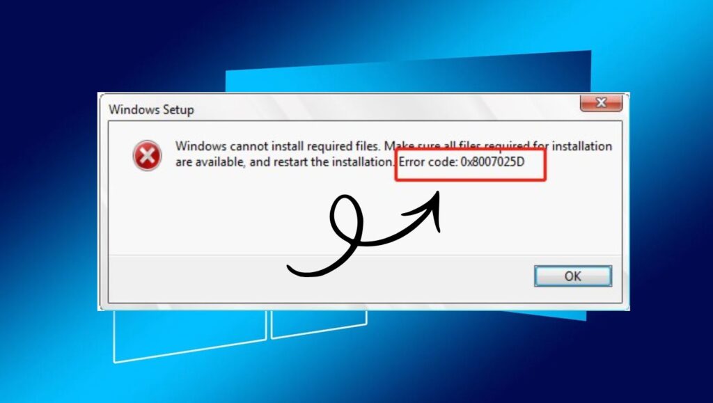 Fix “Error Code 0x8007025d” on Windows 11