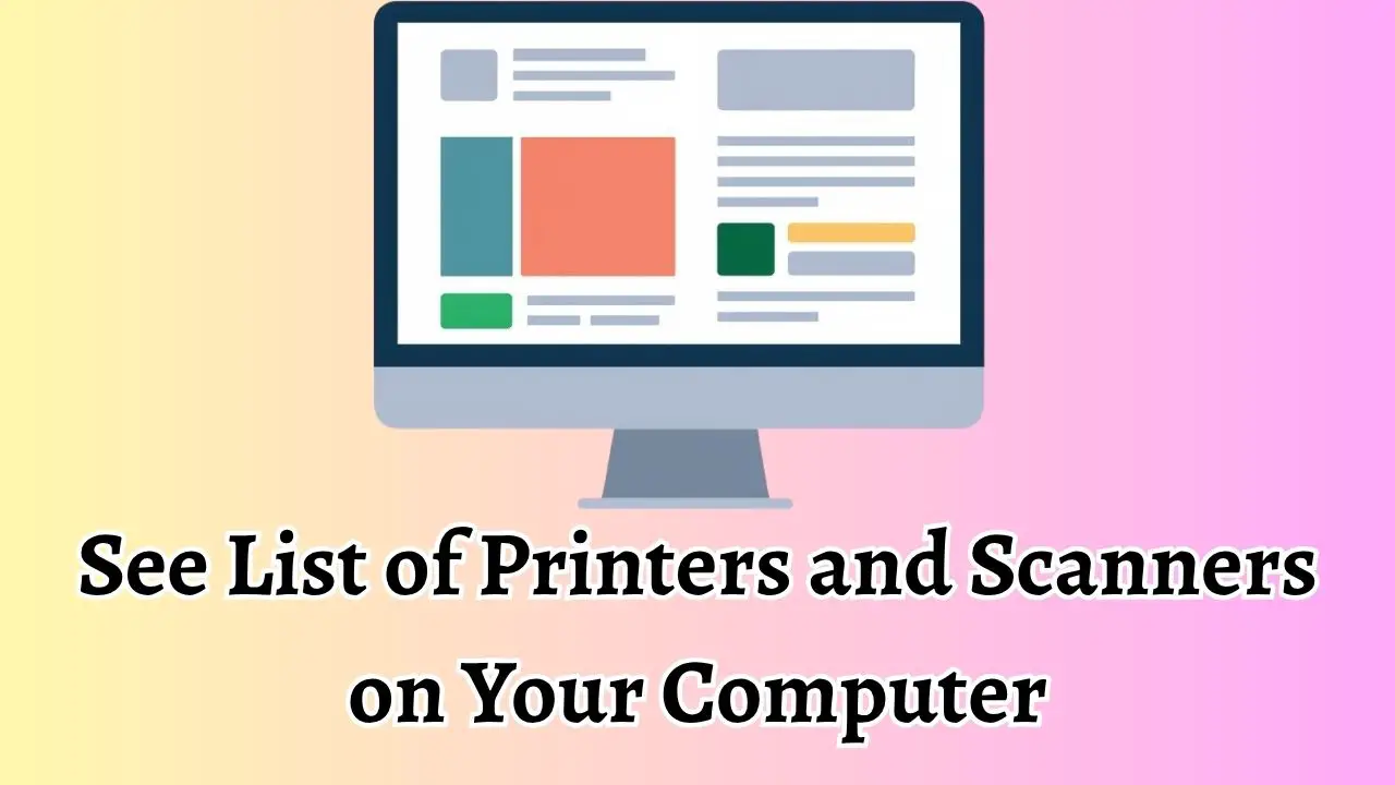 Printers and Scanners on this Computer