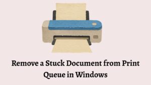 Remove a Stuck Document from Print Queue in Windows 11/10