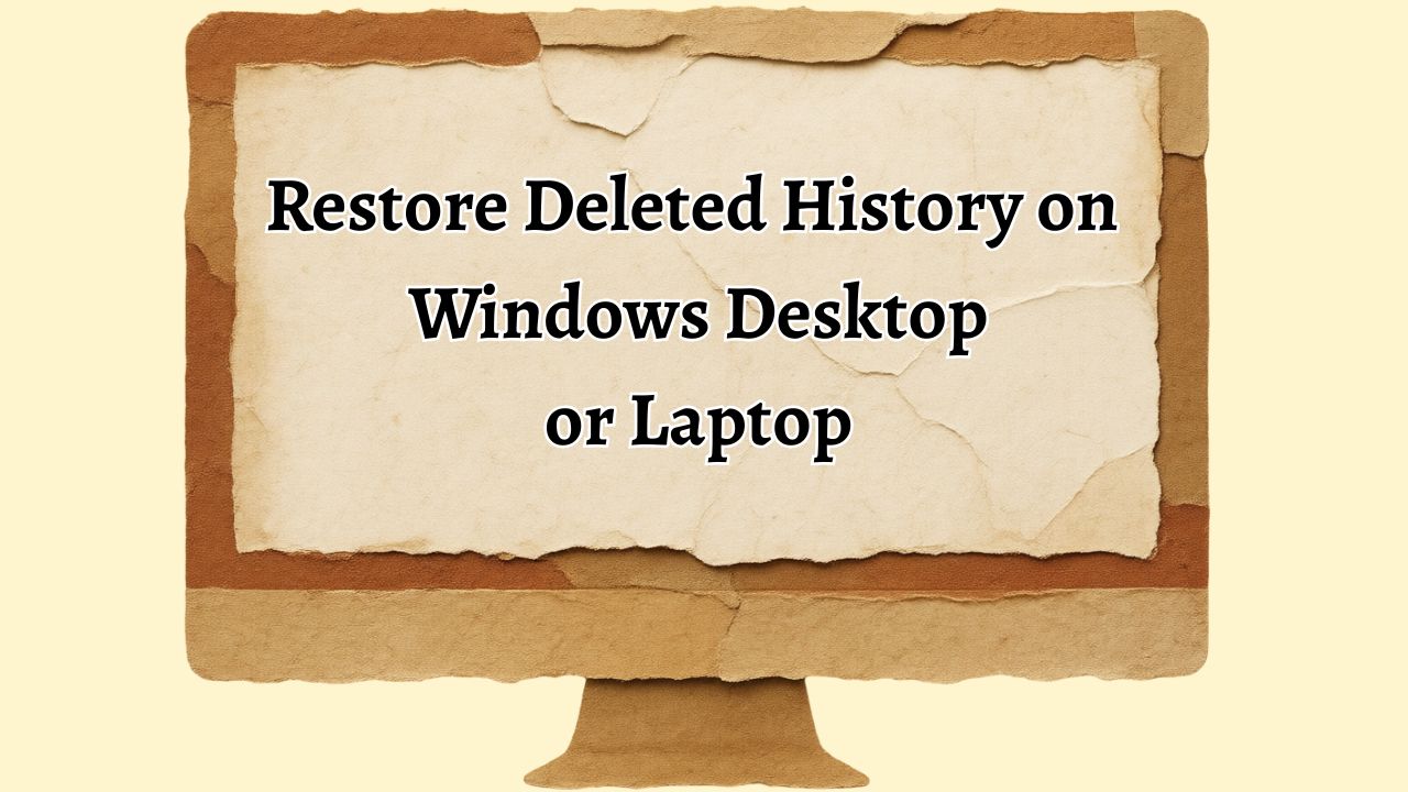 Restore Deleted History on Windows Desktop or Laptop