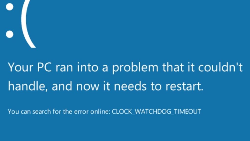 What Is a CLOCK_WATCHDOG_TIMEOUT Error and How to Fix It