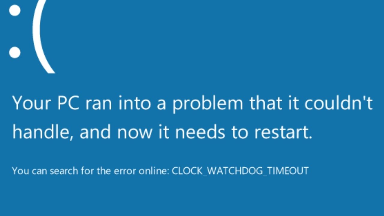 What Is a CLOCK_WATCHDOG_TIMEOUT Error and How to Fix It