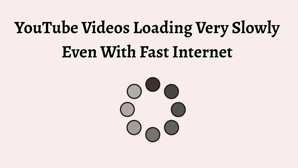 YouTube Videos Loading Very Slowly Even With Fast Internet
