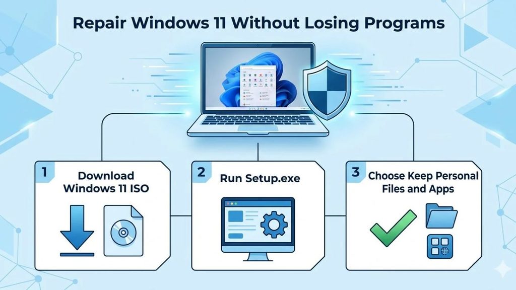 Repair Windows 11 Without Losing Programs